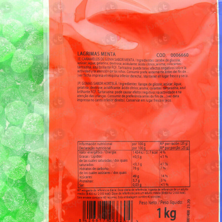 bonbon haribo - grossiste bonbons - Haribo boules de gommes sucrées Lagrimas Eucalyptus sac de 1Kg