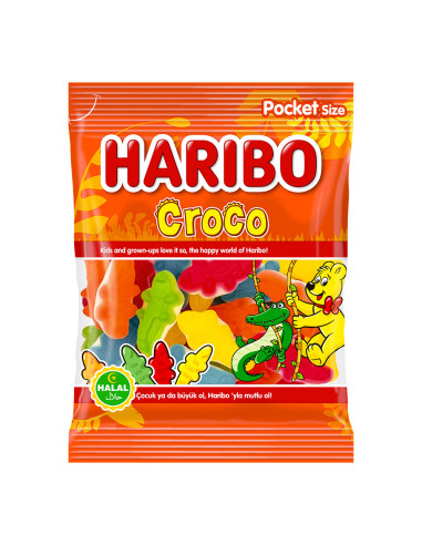 bonbon haribo - grossiste bonbons - Haribo Croco halal sachet 100g